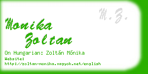 monika zoltan business card