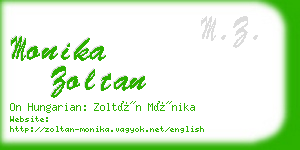 monika zoltan business card